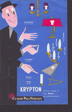 PARIS (VII°) LAMPES Krypton luminaires "Claude PAZ & VISSEAUX" Tract vers 1960