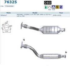 Pot catalytique Renault Megane 2.0i 16V IDE 140cv F5R 99>10/02 postér OFFRE USIN