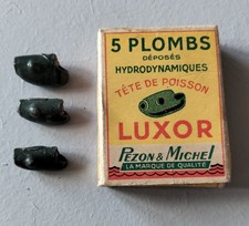 Pezon & Michel Luxor, Boîte De 5 Plombs Hydrodynamiques, Tête De Poisson BEG