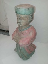 statue bois buste religion