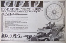 AD PRINT Original 1913 Aug.C.GOMES & C ° wheels of the modern metallic carriage