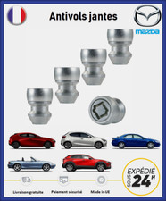 Ecrous antivol de roues MAZDA (4 écrous antivol + 2 douilles)