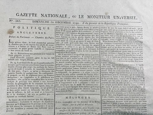 Procès roi louis - du, 1792