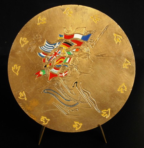 Médaille émaillée europe - médaille,