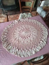 Grand Napperon Rond En Coton Perlé 