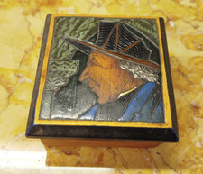 BOITE  Bois Pyrogravure Paul