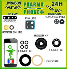 LENTILLE DE LA CAMERA ARRIERE / VERRE + ADHESIF HUAWEI HONOR X7 / X8/ X9 🇫🇷