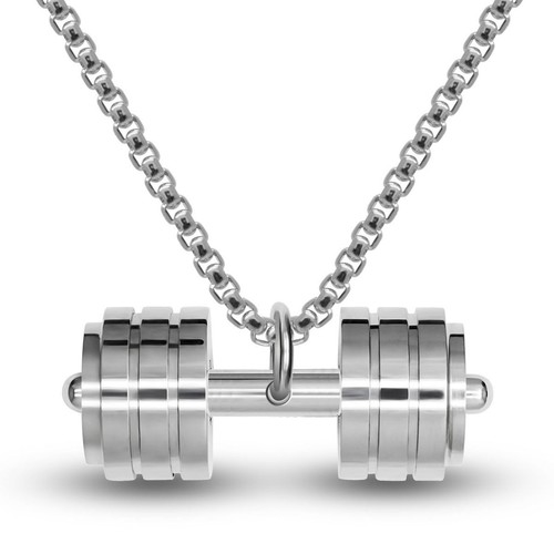 Haltère pendentif fitness - pendentif,