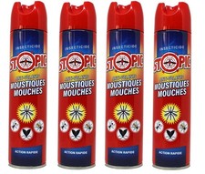 4 x insecticide insectes volants mouches moustiques tigres  STOPIC