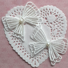 Applique noeud blanc organza