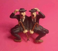 P94508 Figurines De Collection Tintin Dupont Et Dupond Métalliques 