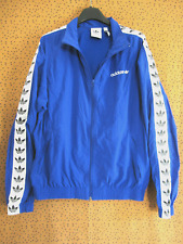 Veste Adidas 100 % nylon coupe vent Trefoil Bleu Homme Jacket - M