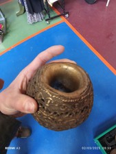 Énorme cheville ou bracelet antique en bronze africain, art tribal bénin artisan