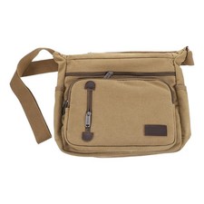 Sac de messager de toile à hommes bruns kaki sacs de messager à bandoulière