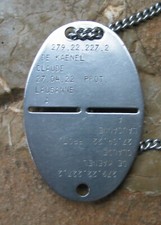 286b PLAQUE D'INDENTITEE
