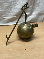 Ancienne Lampe De Mineur Rave Gardon 19 Eme Bronze