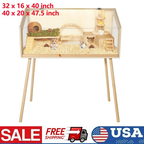 Wood hamster cage with - hamster,