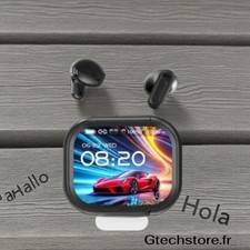 Casque Audio Ecouteurs IA Traducteur Instantané Ecran Tactile LCD Bluetooth 6.0