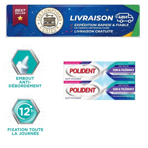 Crème adhésive dentier
