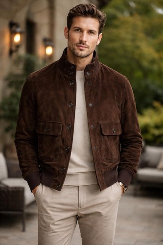 Veste cuir camionneur en - cuir,