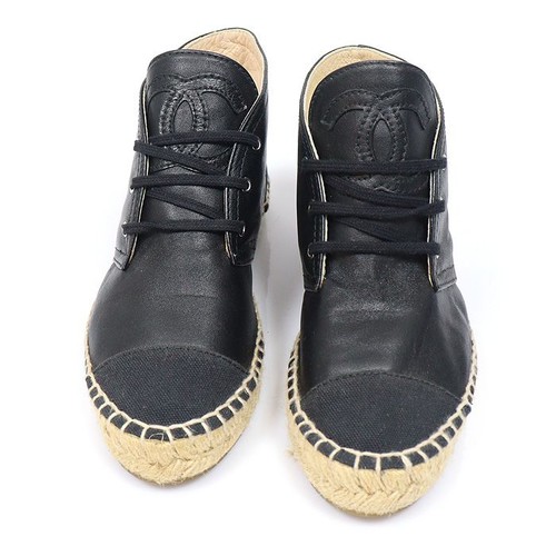 Chanel espadrille cuir - chanel, en