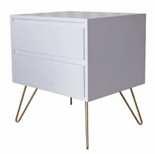 Commode Table D'Appoint Table De Nuit Armoire Meuble À Tiroirs Blanc Liquidation