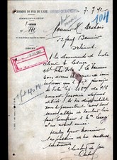 LA VARENNE-CHENNEVIERES (94) CHEMIN DE FER de l'EST / Lettre en 1942