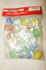 ANCIEN SAC DE BILLES ANNÉES 70 MADE IN CHINA GLASS MARBLES COLOURED JOUET ECOLE