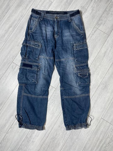 Denim cargo pants - multi, pocket