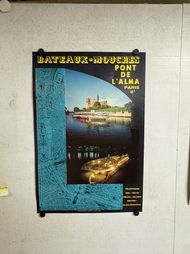 Rare affiche ancienne - , bateaux