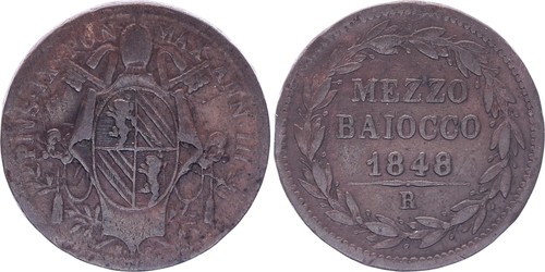 Etat pontifical mezzo - etat, baiocco