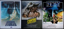 Star Wars Pack 3 Poster Cinema Gefaltet 53x40 Movie Plakat Nachdrucke 1990