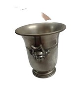 Ancien seau à champagne en métal argenté – décor mascaron XIXe – 23 cm / 1,55 kg