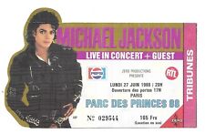 RARE / TICKET BILLET CONCERT - MICHAEL JACKSON : LIVE A PARIS FRANCE 1988 PEPSI