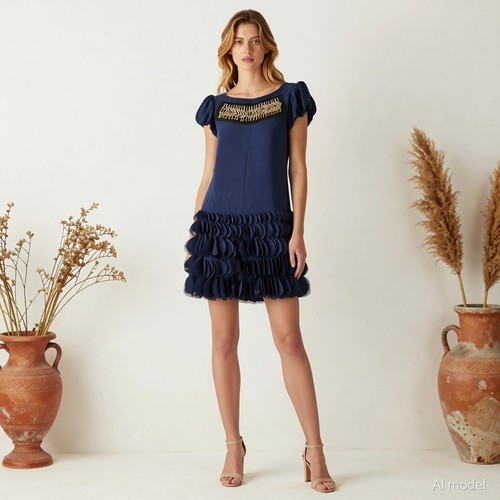 Oky coky robe bleu - bleu, fr