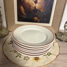 6 assiettes plates bistrot