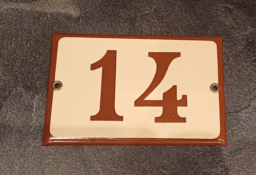 Plaque émaillée numero de - numero,