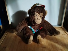 Peluche doudou singe marron