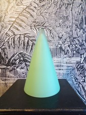 VINTAGE LAMPE SCE TEEPEE-VERRE VERT-DESIGN 80-90-habitat