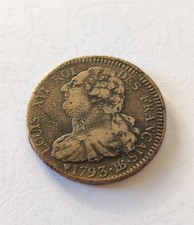 Monnaie 2 Sols 1793 BB Louis XVI