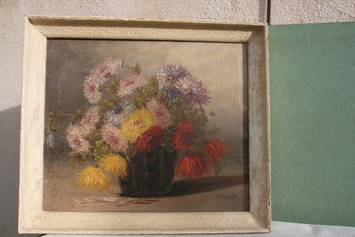 Tableau peinture bouquet - peinture, h/t