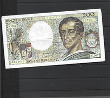BILLET 200 FRANCS MONTESQUIEU