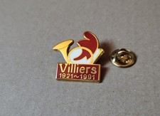 pin's Villiers 1921 1991 (cor chasse et bonnet phrygien doré signé Ballard)
