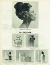 Publicité Advertising 1020 1966   les parfums Balenciaga  le dix fuite heures qu