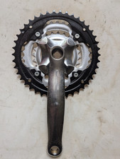 Pédalier triple plateaux 42/34/24 dents vélo ville VTT acier chromé axe carré