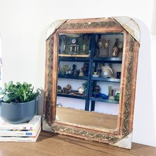 Miroir Louis-Philippe Ancien – Bois Doré à Frise Florale – Circa 1850