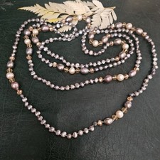 Sautoir Créateur 155 Cm Perles D'eau PDouce Perles Cristal Swarovski