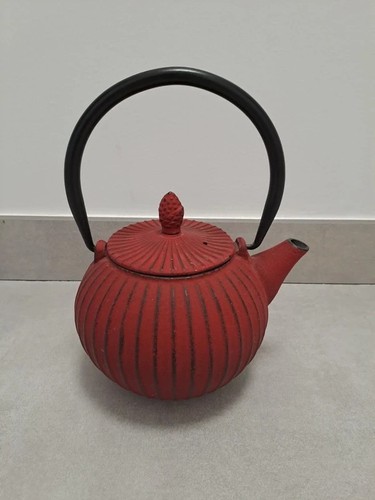 Théière fonte rouge cosy - théière,