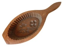 Moule à Beurre Ancien en Bois Massif Sculpté Main * Art Populaire * Déco Cuisine