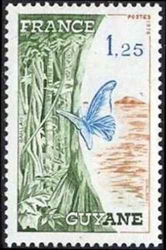 Timbre papillons france 1865a - france,